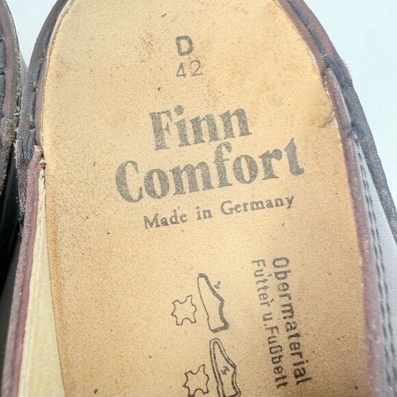 Finn Comfort Germany Brown Leather Closed Toe Comfort Slide Clog - Picture 12 of 16